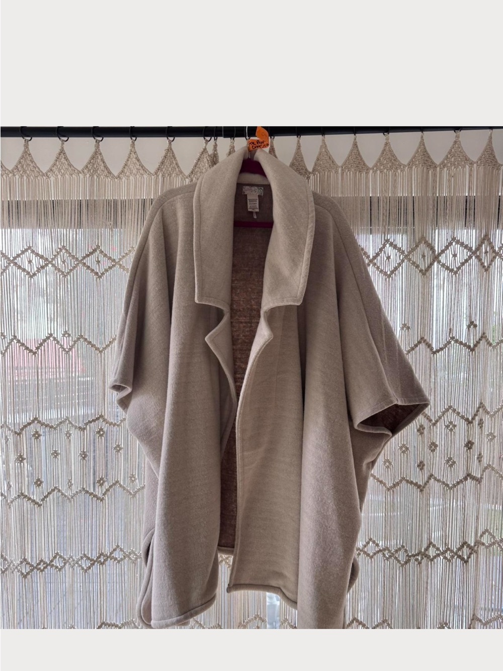 Like new free people Neutral Taupe Open-Front Draped Women's Jacket